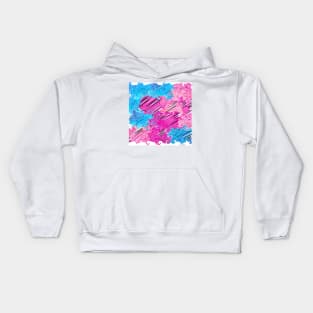 Pinkit blue Abstract Kids Hoodie